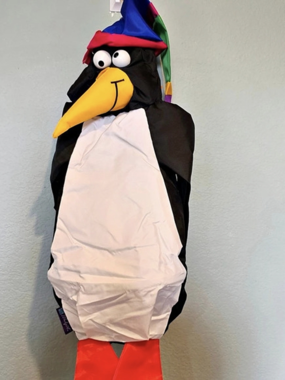 Vintage Windsport Windsock 90s 3d Penguin Christmas Winter Yard Flag NOS Rare